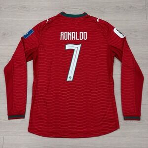 Portugal 2026 RONALDO 7 Player Version Jersey/ Slim Fit Long Sleeves Size XL